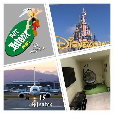 Cosy Proche Roissy Cdg Astérix Disneyland Paris Apartamento *